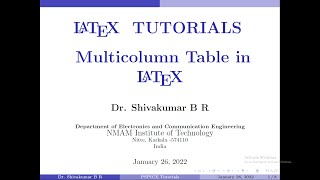 LaTeX Tutorial 10 Multicolumn Table in LaTeX [upl. by Hershell]