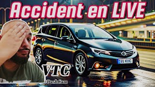 Chauffeur VTC  Accident de voiture en LIVE 🔴 dashcam azdome vtc [upl. by Saimon]