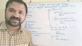 balancing symbols using stack algorithmexampleprogramdelimiter matching using stack [upl. by Sakul]