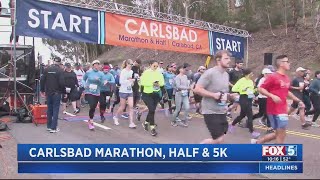 Carlsbad Marathon Winners Announced After Thousands Compete In First Local Marathon Of 2024 [upl. by Duggan]