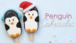 Christmas Penguin Cakesicle  Cake Popsicle Tutorial [upl. by Minda]