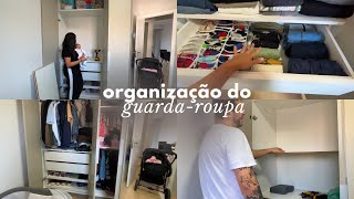 Organização do guardaroupa do marido  Remodelando o armário DIY  Desapego total das roupas [upl. by Eenaj]