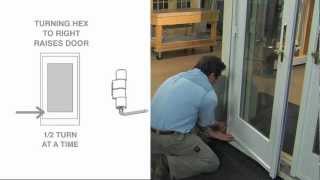 Adjusting a Frenchwood Outswing Patio Door  Andersen Windows [upl. by Rushing]