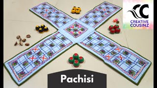 How to play Pachisi Game  Ancient board games for kids  Creative Cousinz [upl. by Htieh]