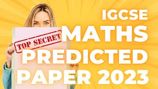 IGCSE Mathematics Predicted Paper 2023 Edexcel Paper 2 [upl. by Sidon756]