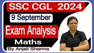 SSC CGL 2024 Exam Analysis  Exam Review  SSC CGL Exam Analysis  By Anjali Sharma cgl [upl. by Auohs]