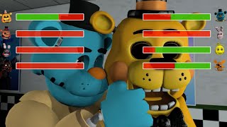 SFM FNaF Hoaxes vs Gumball Animatronics WITH Healhbars [upl. by Tristas]