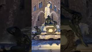 FOUNTAIN OF NEPTUNE ONE OF THE BIGGEST FOUNTAIN IN FLORENCE ITALY shorts [upl. by Damek]