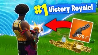 The NEW LEGENDARY MINIGUN In Fortnite Battle Royale [upl. by Notsla302]