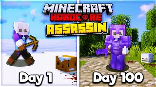 I Spent 100 days as an Assassin in Hardcore MinecraftHeres What Happened [upl. by Atsejam]