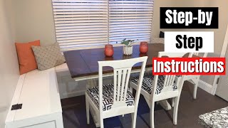 Add Kitchen Storage and Seating With This Beautiful DIY Built In Banquette [upl. by Atinuahs]