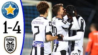 Asteras Tripolis vs PAOK 14  All Goals and Extended Highlights [upl. by Eduino]