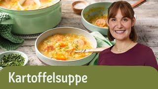 Kartoffelsuppe mit Würstchen  REWE Deine Küche [upl. by O'Shee]