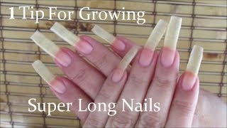 1 Tip For Growing Super Long Nails [upl. by Sinnaoi]