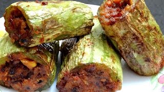 Stuffed Padwal RecipeStuffed Snake GourdSnake gourd RecipeHow to make Snake Gourd Masala [upl. by Nide]