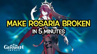 SIMPLEST ROSARIA GUIDE YOULL EVER NEED The MUSTBUILD Cryo 4 Star Sub DPS  Genshin Impact [upl. by Gav]