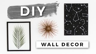 DIY Tumblr Room Decor Minimal Wall Art Dollar Store DIYs [upl. by Tamara237]