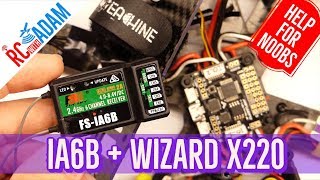 How to connect FlySky iA6B to Eachine Wizard X220 Quadcopter SPracingF3 PPM [upl. by Queena]