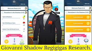 Showdown in the Shadow Giovanni Shadow Regigigas Special Research In Pokemon Go  Pokemon Go Event [upl. by Anoit]