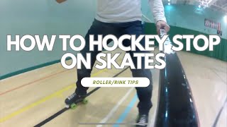 How to Hockey Stop on Quad Skates For Roller Derby [upl. by Fiel]