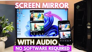 How to Screen Mirror Android Device to PCLaptop using USB Cable  Easily Screen Cast with Audio [upl. by Mayram]