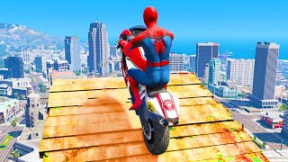 GTA 5 Spiderman Epic Jumps 30  SpiderMan Stunts amp Fails [upl. by Quartus]