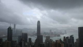 TimeLapse Typhoon quotNangkaquot over Hong Kong [upl. by Keeryt]