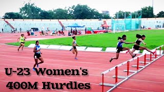 U23 Womens 400M Hurdle II under 23 National Athletics Championships II patliputra sports comlex [upl. by Eelame]