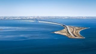 Denmark  Sweden Border Crossing over Oresund Bridge II Border Control [upl. by Ennairek]