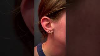 Getting 2 Second Lobe Piercings ✨ piercing [upl. by Opiak]