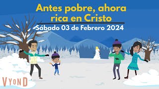 🔴Misionero Adventista Niños  Sábado 3 de Febrero de 2024 Antes Pobre Ahora Rica en Cristo [upl. by Angy811]