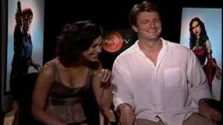 Nathan Fillion and Morena Baccarin interview for Serenity [upl. by Klarika547]