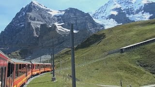 Jungfraujoch Kleine Scheidegg  Eigergletscher  Eigerwand  Eismeer [upl. by Hedgcock2]