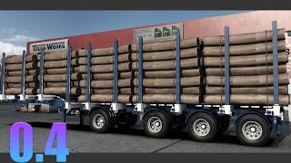 04 48 Manac Logging trailer  Mod American Truck Simulator [upl. by Llewxam675]