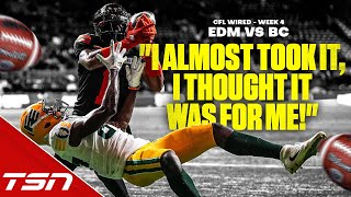 quotI almost took it I thought it was for mequot Near touchdown theft highlights CFL Wired  Week 4 [upl. by Graeme275]