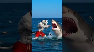 quot🐾 Kitten Overboard 🐱🚨 Brave Dad Cat Battles a Shark to Save His Little One 🦈💥catshorts cat sad [upl. by Cinnamon785]