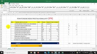 TUTORIAL  PERHITUNGAN INDEK PRESTASI KOMULATIF [upl. by Gherardi364]