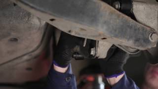 How to change rear anti roll bar link on VW PASSAT B6 TUTORIAL AUTODOC [upl. by Itak]