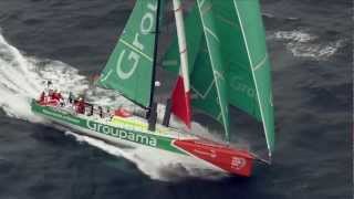 Groupama 4 vainqueur de la 8ème étape  Etape 8 jour5 Volvo Ocean Race [upl. by Kobe202]