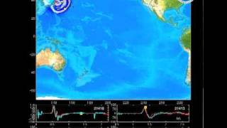 NOAA Simulation Tsunami Event 2011 March 11 [upl. by Nage]