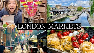 Best LONDON MARKETS to Visit  Tasty Food Canals Thames Flowers [upl. by Goldshlag596]