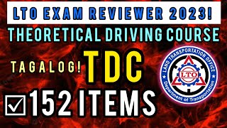 LTO TDC EXAM REVIEWER 2023  STUDENT PERMIT 2023 TAGALOG UPDATED [upl. by Dalury481]