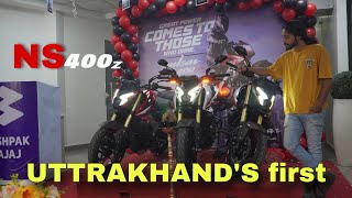 Uttrakhands first NS400z  LAUNCH EVENT  NEW FEATURES  ON ROAD PRICE [upl. by Inalial]