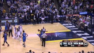 Zach Randolph suspended for punching Steven Adams Thunder at Grizzlies Game 6 [upl. by Ahsetel]