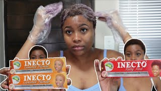 DYING MY 4C HAIR GINGER  MIXING DIFFERENT HAIR DYES  INECTO [upl. by Graehme]