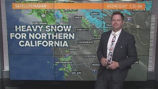 California Winter Storm Snow Update Jan 10 2024 [upl. by Yelkcub]