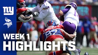 Game Highlights Giants vs Vikings  New York Giants [upl. by Ydnew]