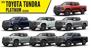 2024 Toyota Tundra Platinum – All Color Options – Images  AUTOBICS [upl. by Irita934]