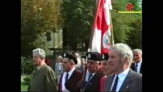 Mława 1992 Wręczenie sztandaru NSZ i AK Uroczystości w kośc św Trójcy i pod Dębem Niepodległości [upl. by Francisca]