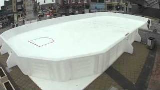 Time lapse Parade plaza rink takes shape [upl. by Ainak922]